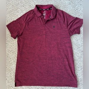 Hurley Performance Polo Red/Black Heather Size Large